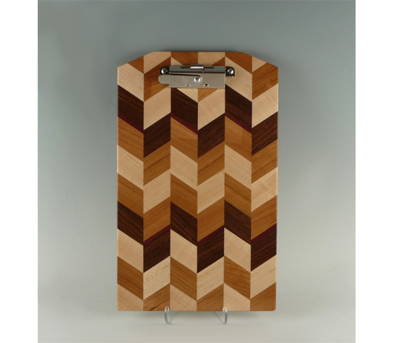 Wood Clipboard, Checkered Walnut, Cherry, Maple, Purple Heart